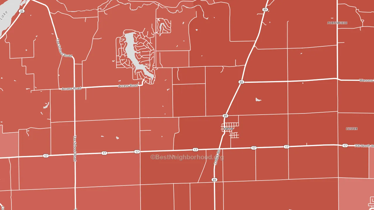 61375, IL block-group political-lean map