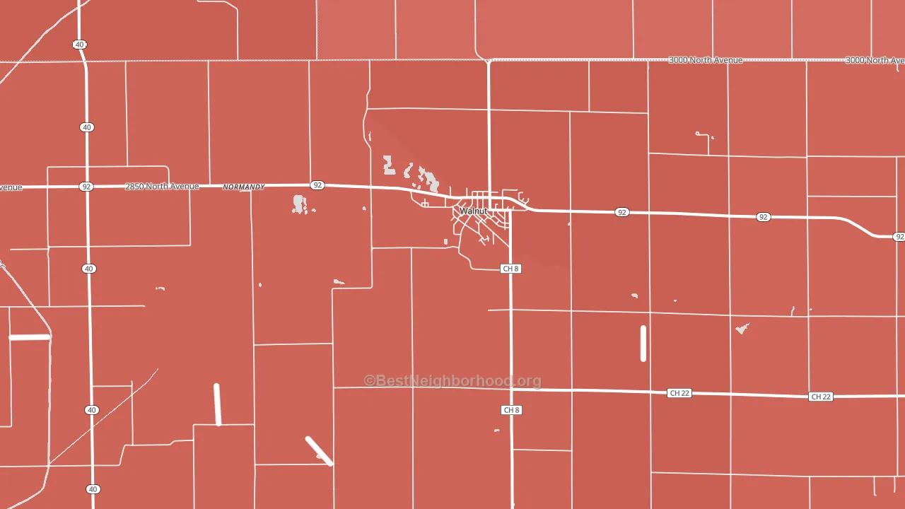 61376, IL block-group political-lean map