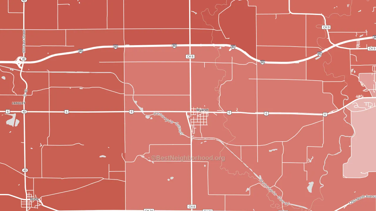 61379, IL block-group political-lean map