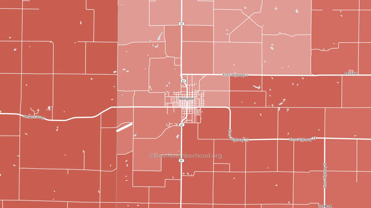61410, IL block-group political-lean map