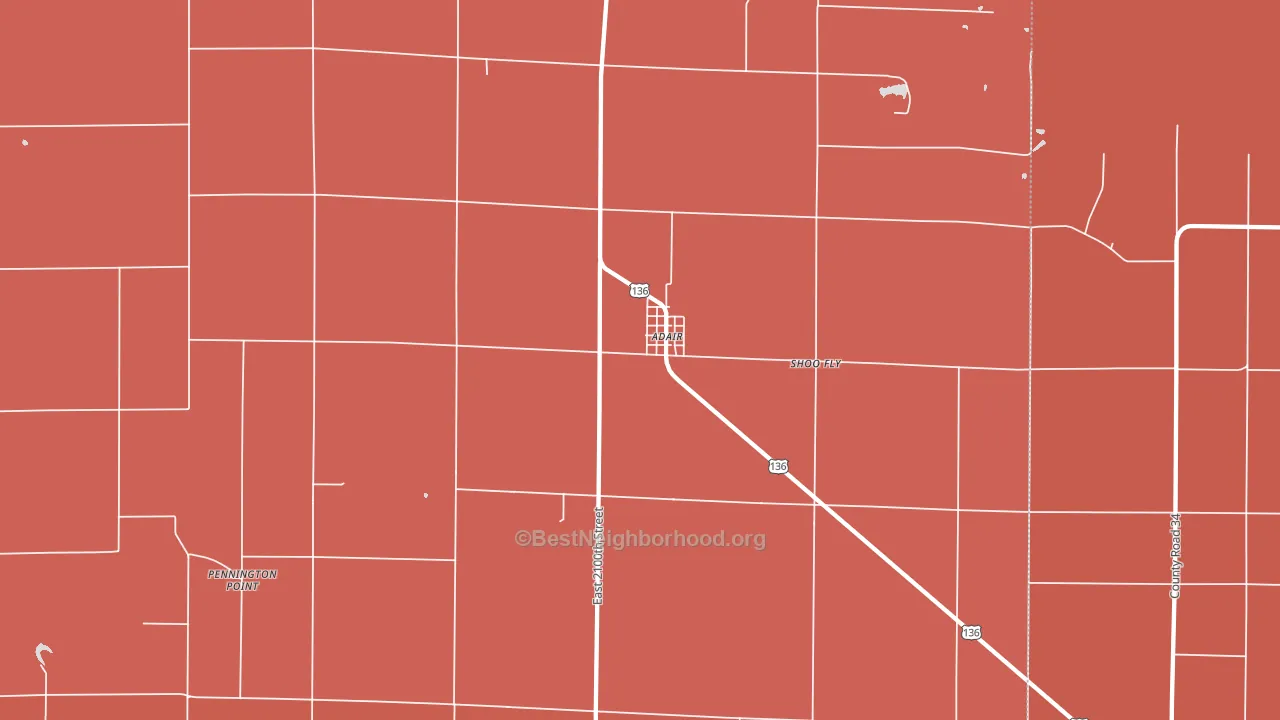 61411, IL block-group political-lean map