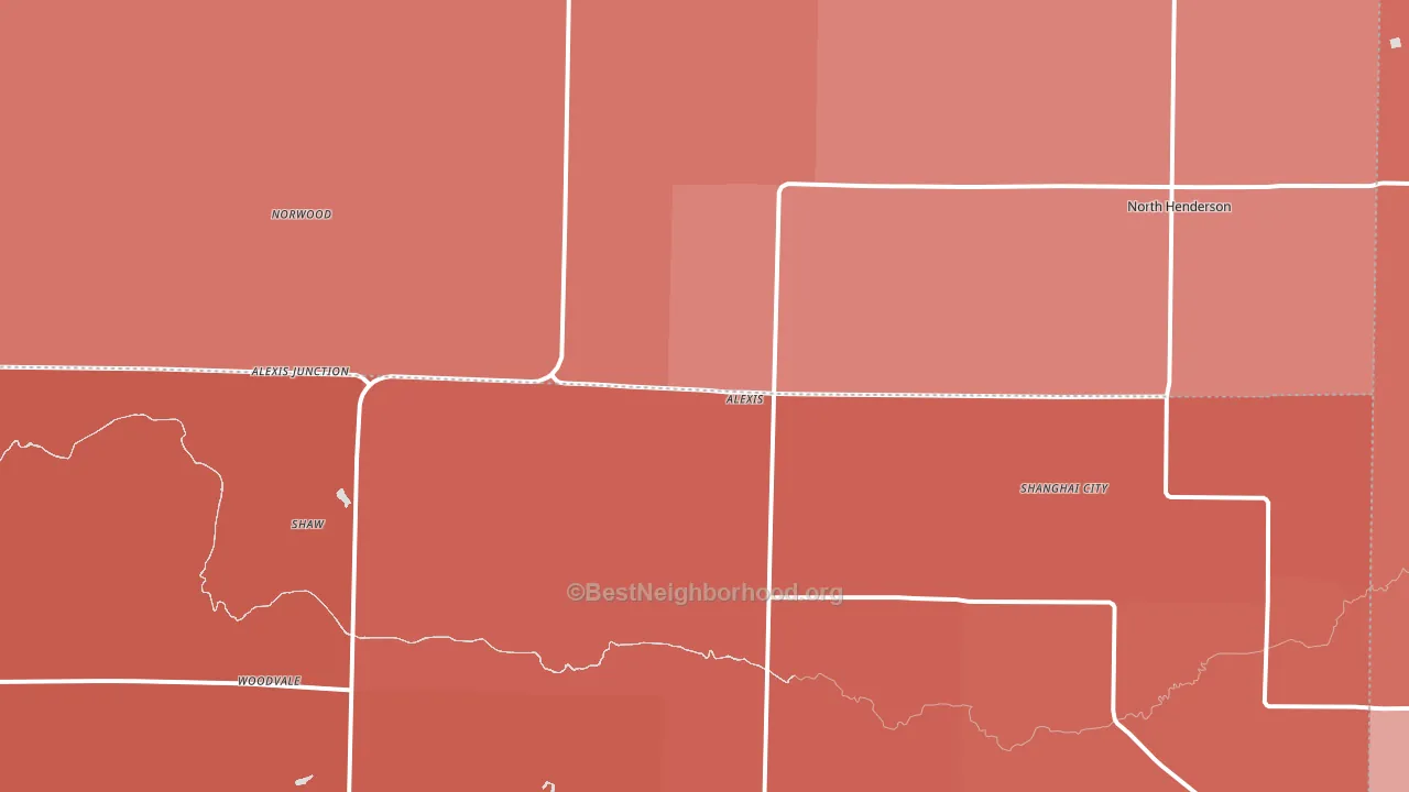 61412, IL block-group political-lean map