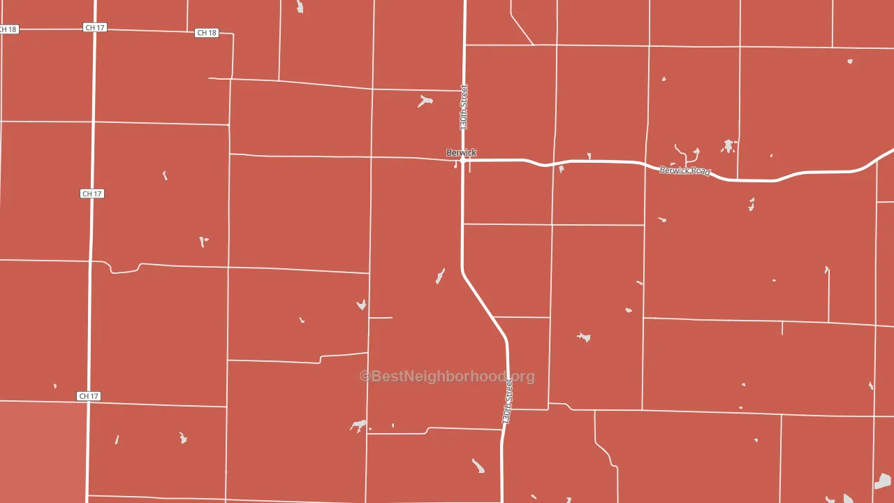 61417, IL block-group political-lean map