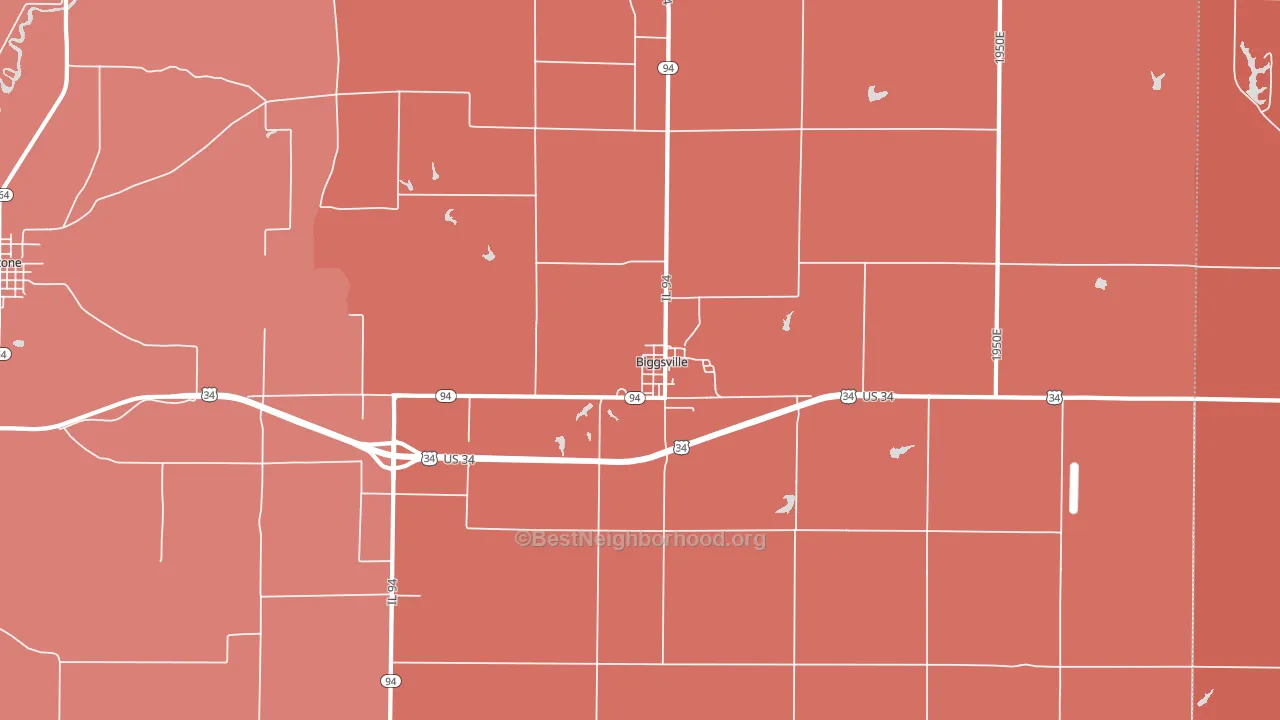 61418, IL block-group political-lean map