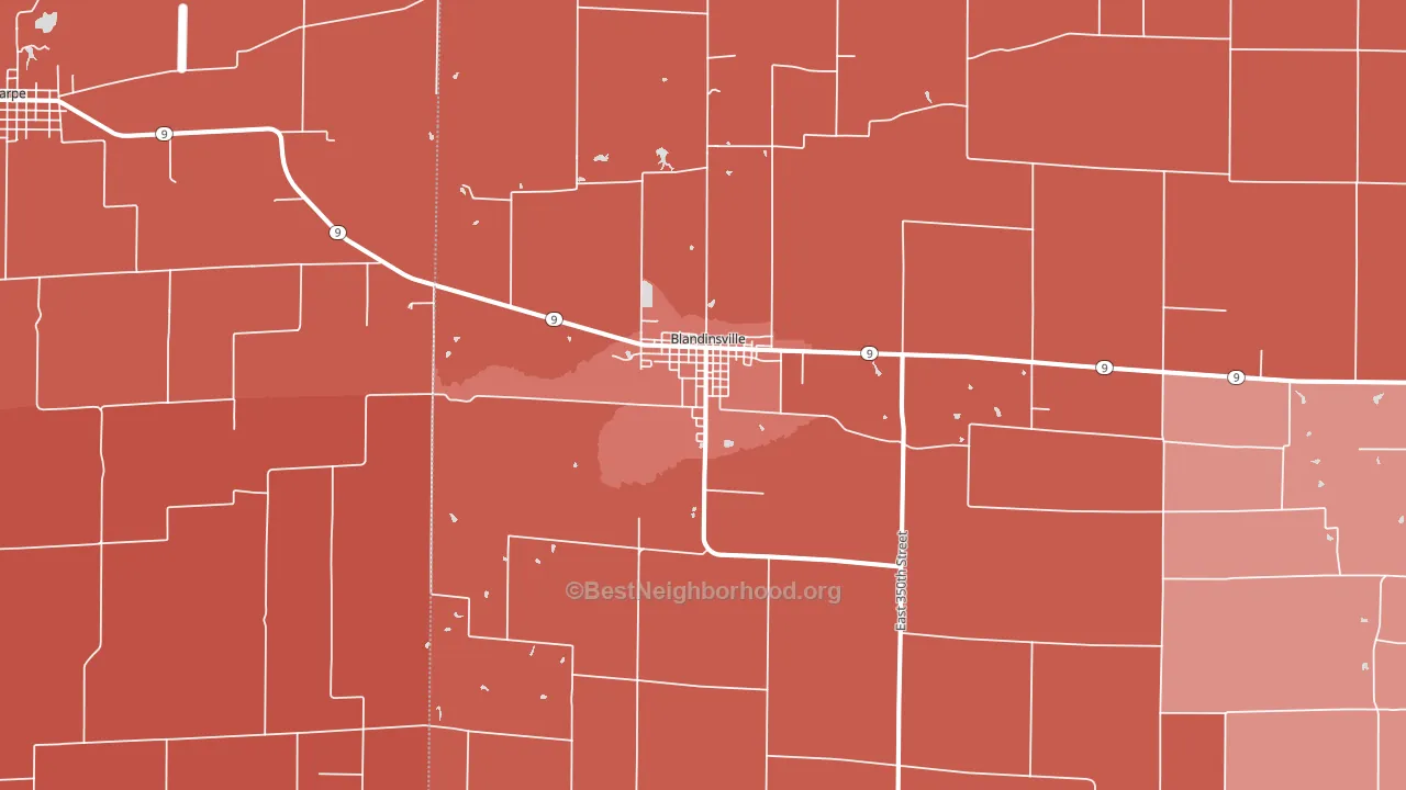 61420, IL block-group political-lean map