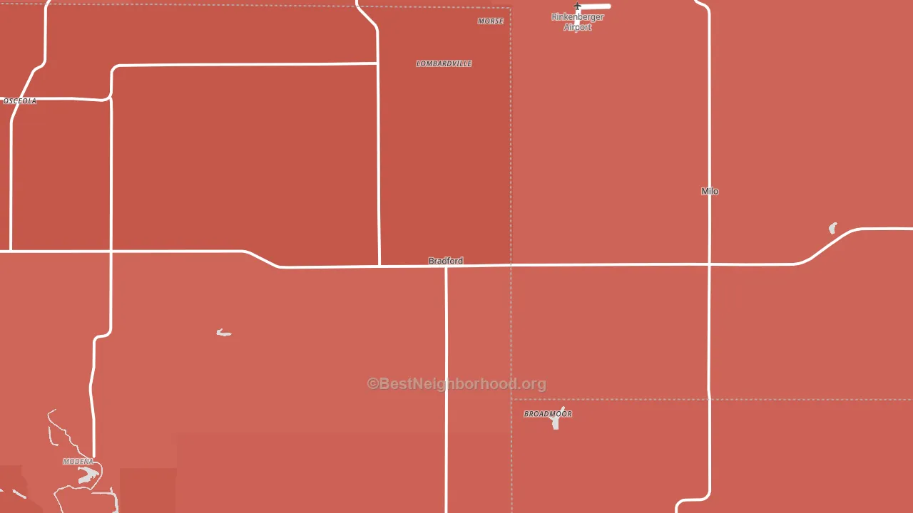61421, IL block-group political-lean map
