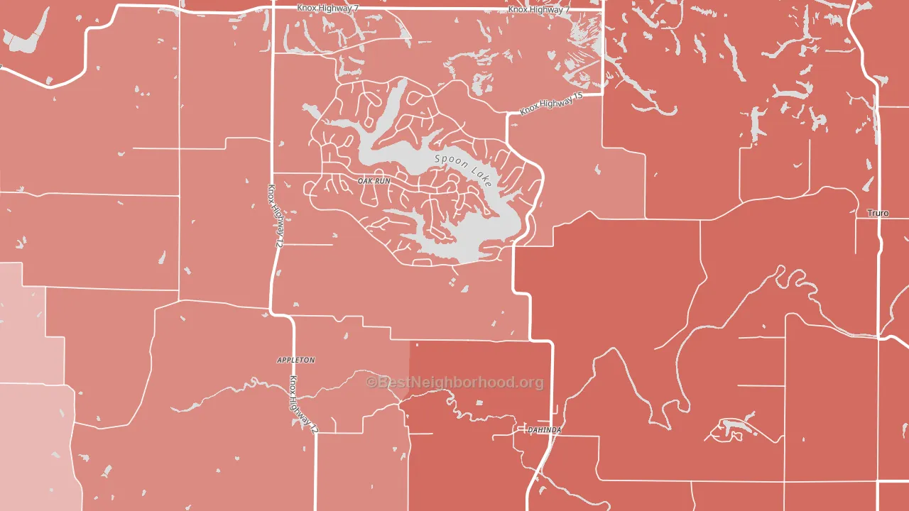61428, IL block-group political-lean map