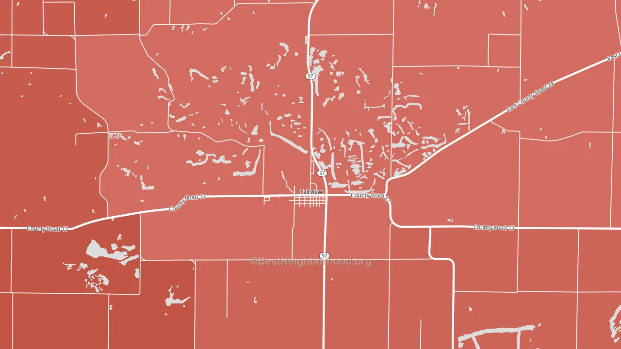61432, IL block-group political-lean map