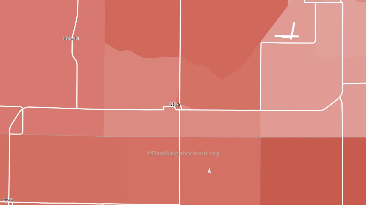 61434, IL block-group political-lean map