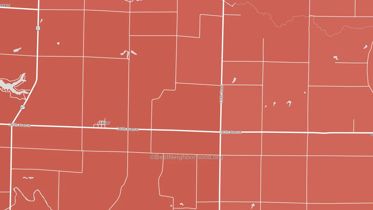 61435, IL block-group political-lean map