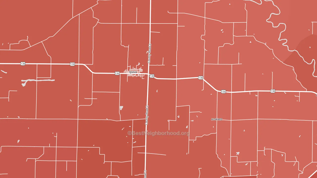 61441, IL block-group political-lean map