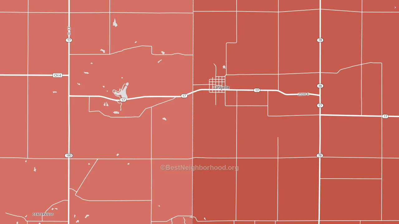 61449, IL block-group political-lean map