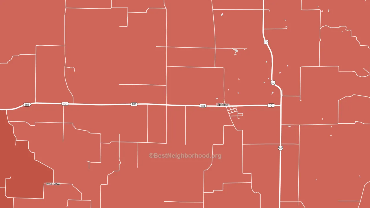 61452, IL block-group political-lean map