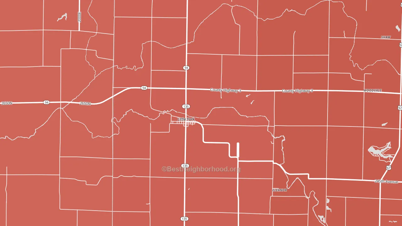 61453, IL block-group political-lean map