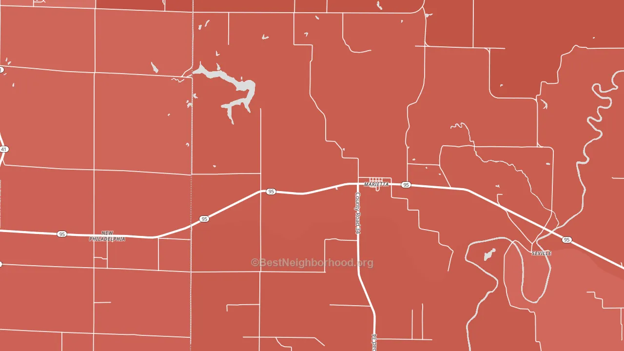61459, IL block-group political-lean map