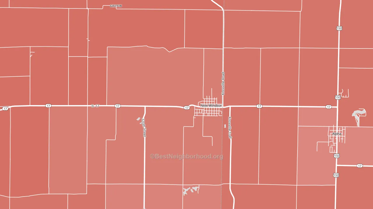 61465, IL block-group political-lean map