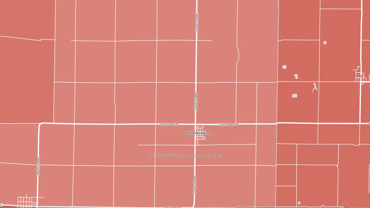 61466, IL block-group political-lean map