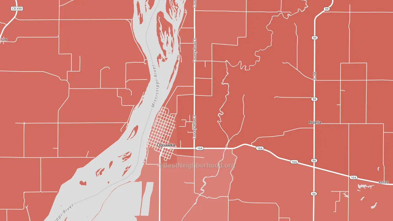 61469, IL block-group political-lean map