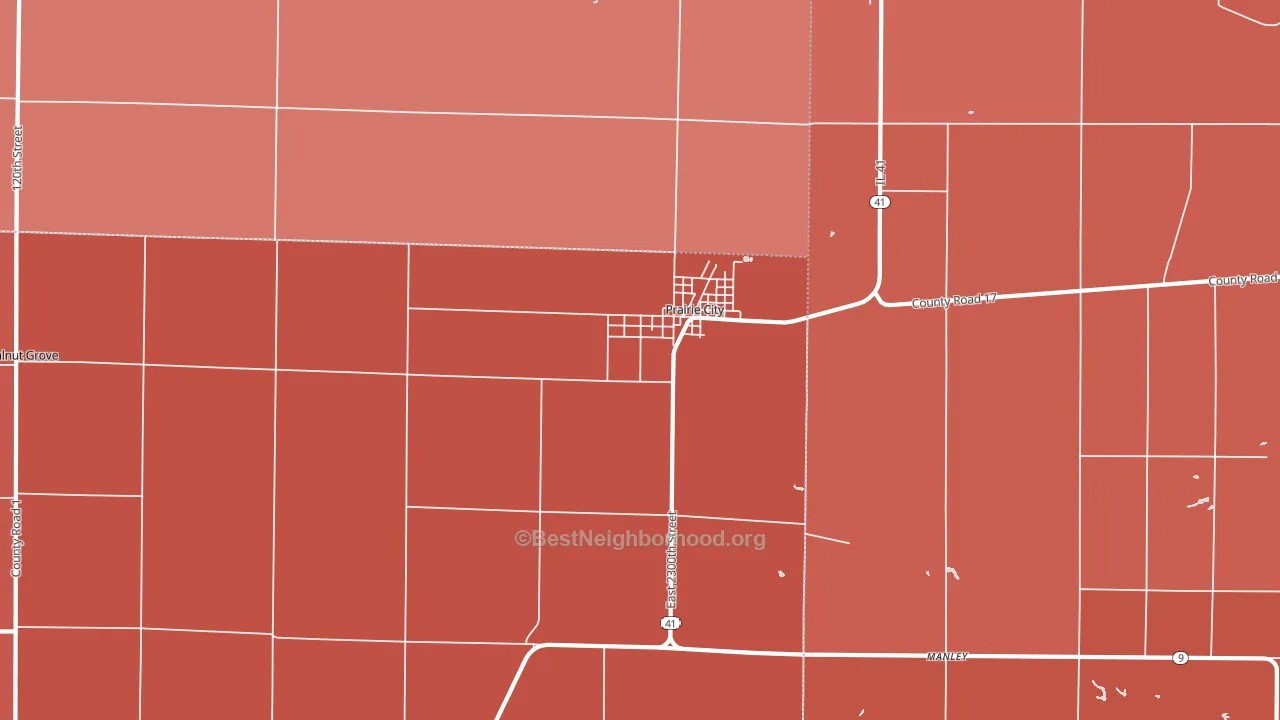 61470, IL block-group political-lean map