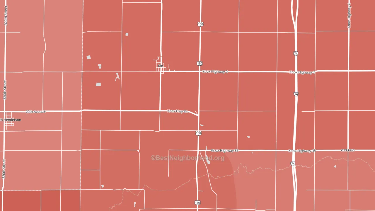 61472, IL block-group political-lean map