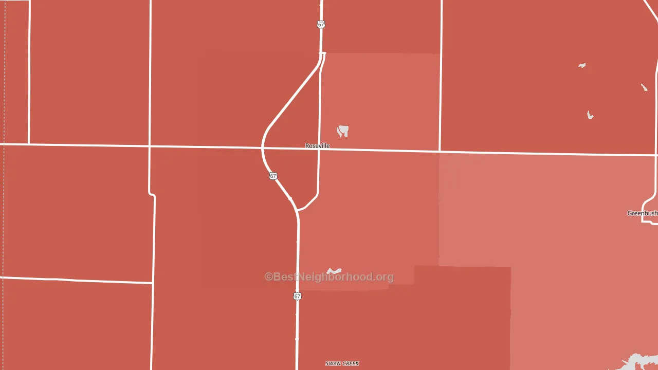 61473, IL block-group political-lean map