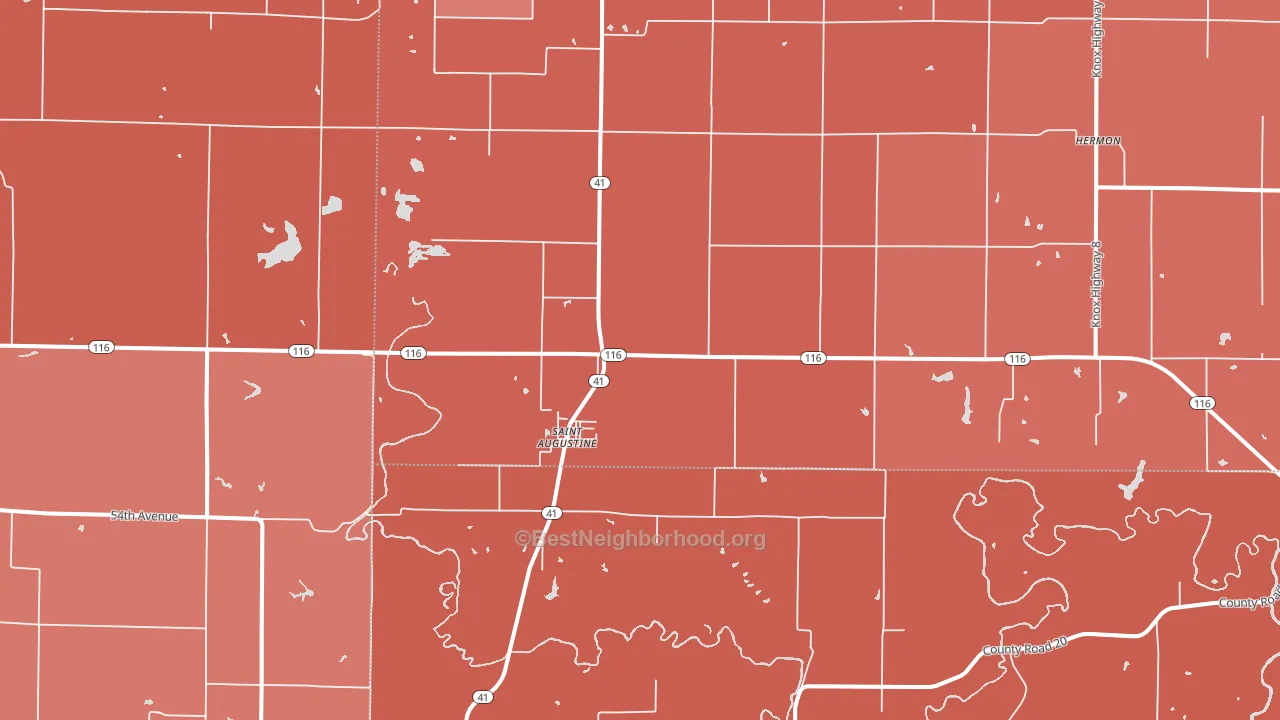 61474, IL block-group political-lean map