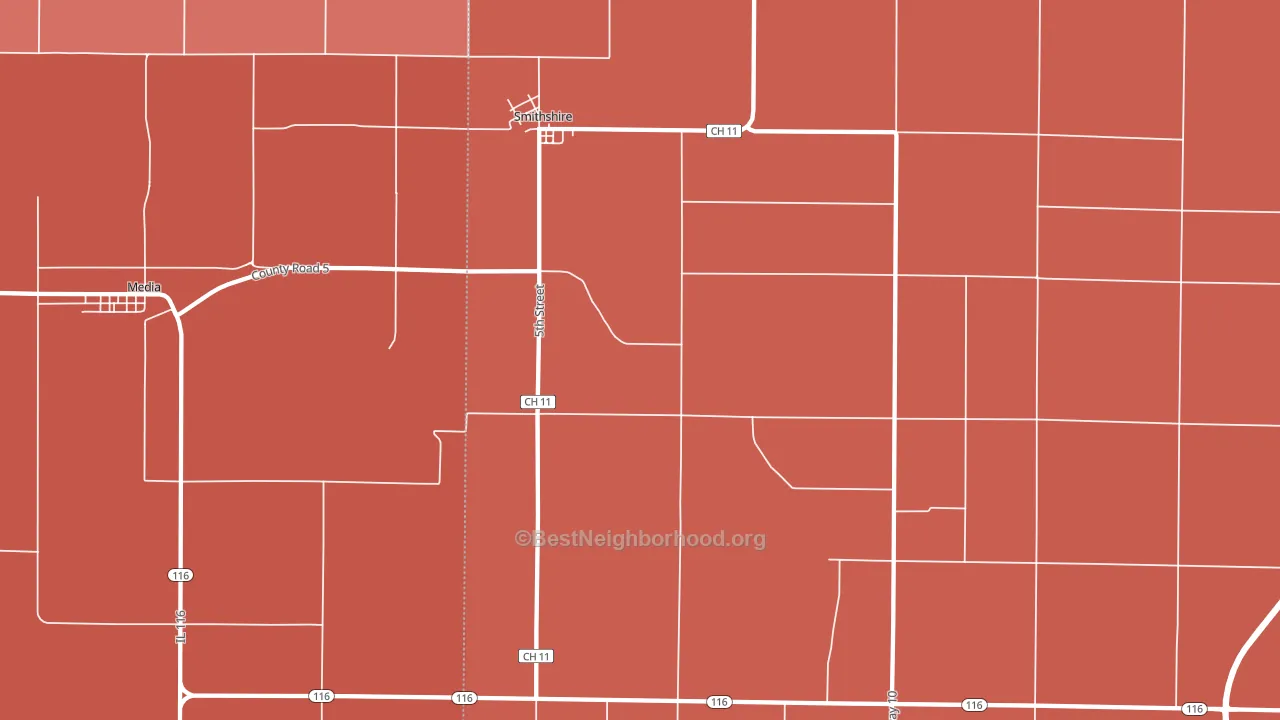 61478, IL block-group political-lean map