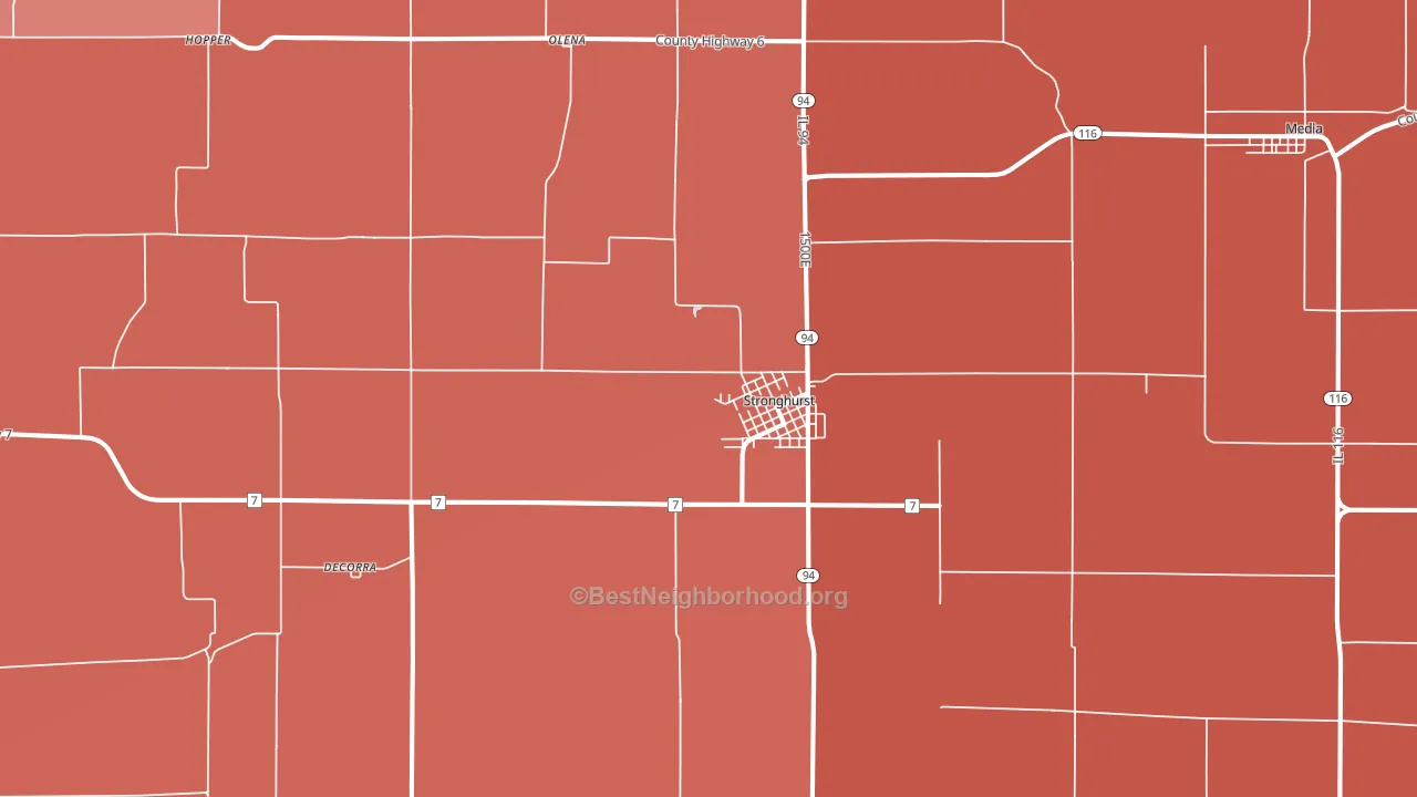 61480, IL block-group political-lean map