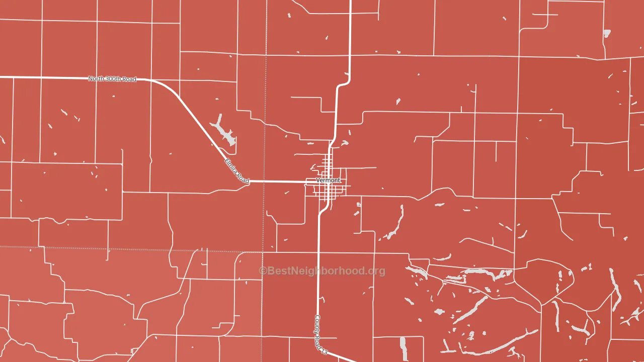61484, IL block-group political-lean map