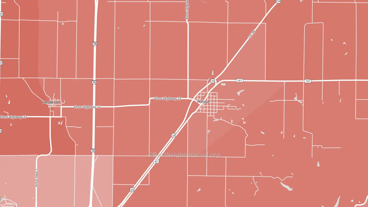 61488, IL block-group political-lean map
