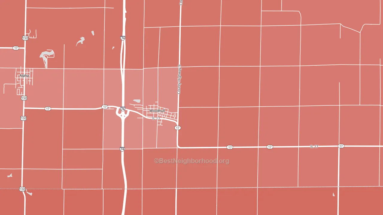 61490, IL block-group political-lean map