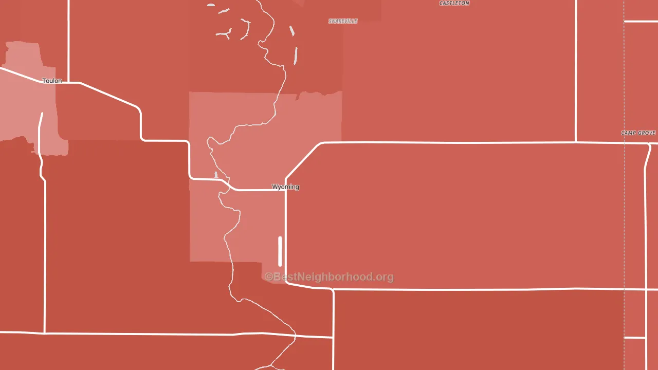 61491, IL block-group political-lean map
