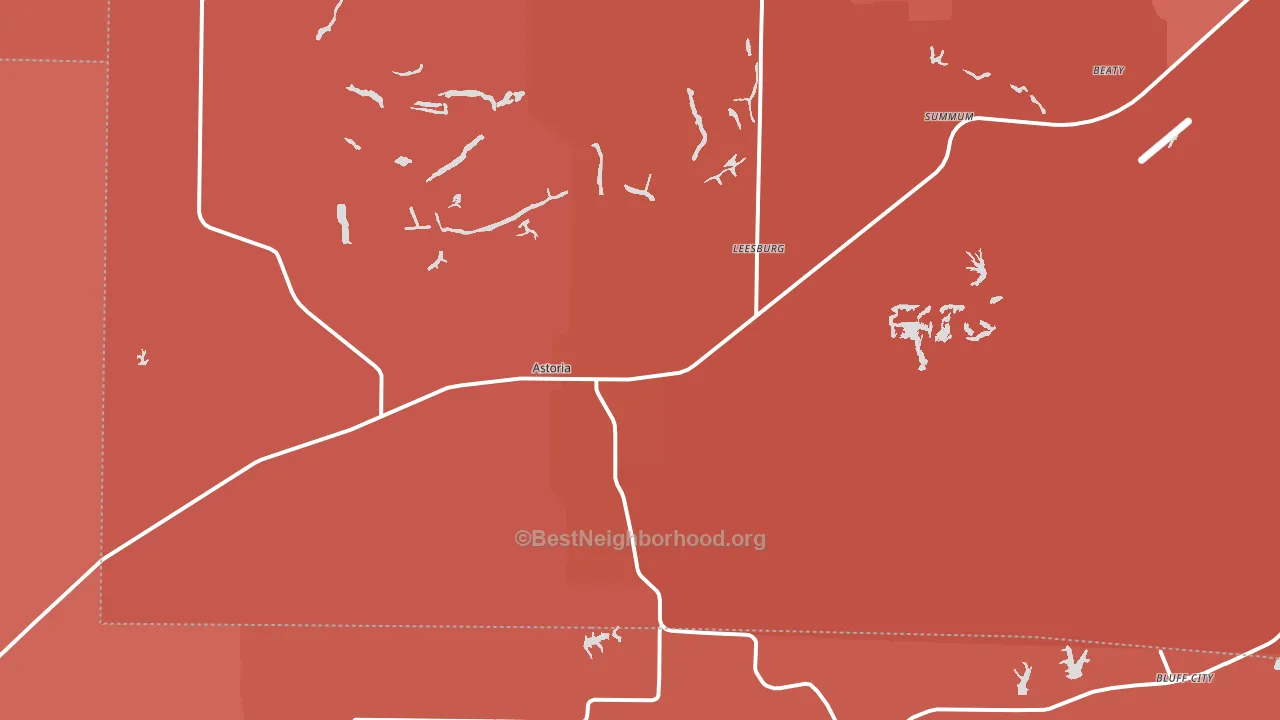 61501, IL block-group political-lean map