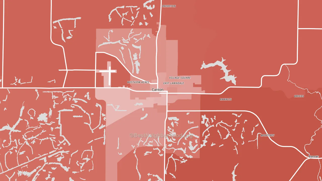 61520, IL block-group political-lean map
