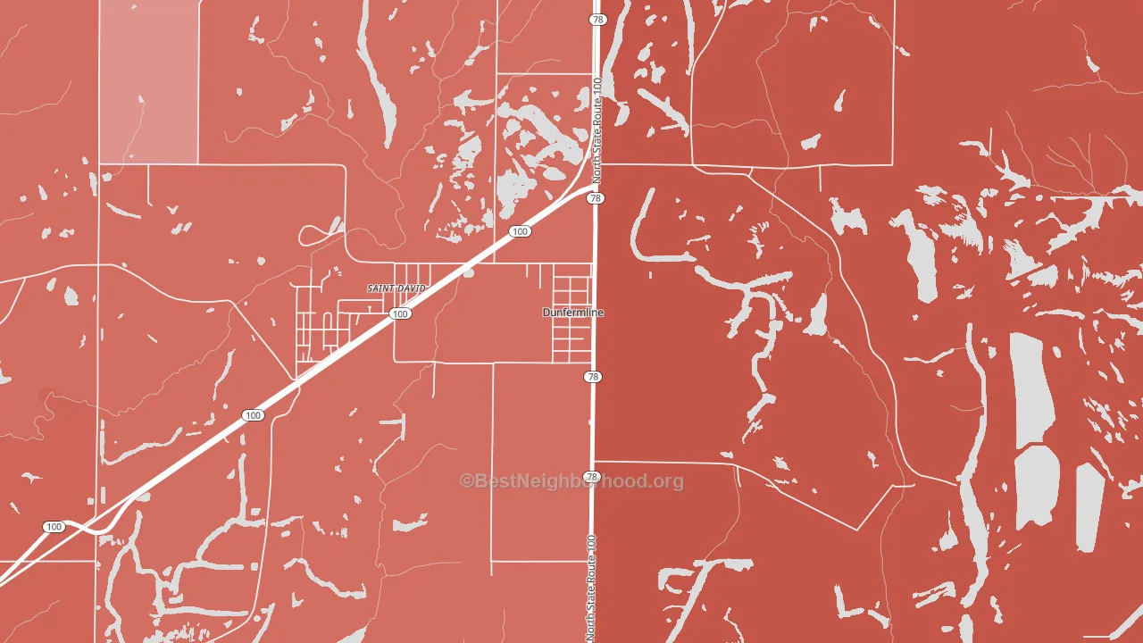 61524, IL block-group political-lean map