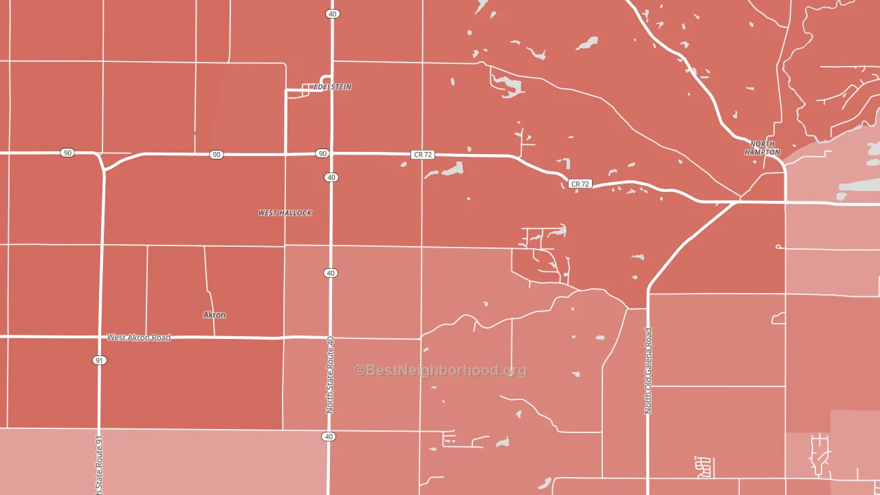 61526, IL block-group political-lean map