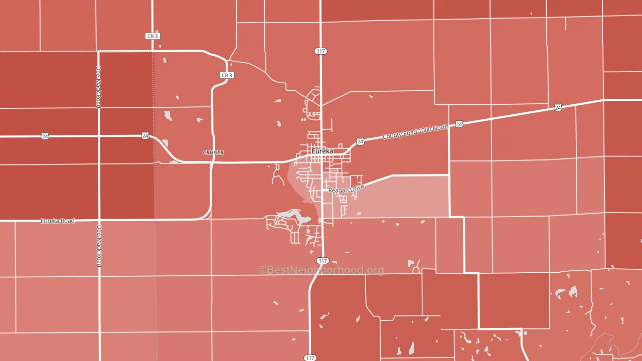 61530, IL block-group political-lean map