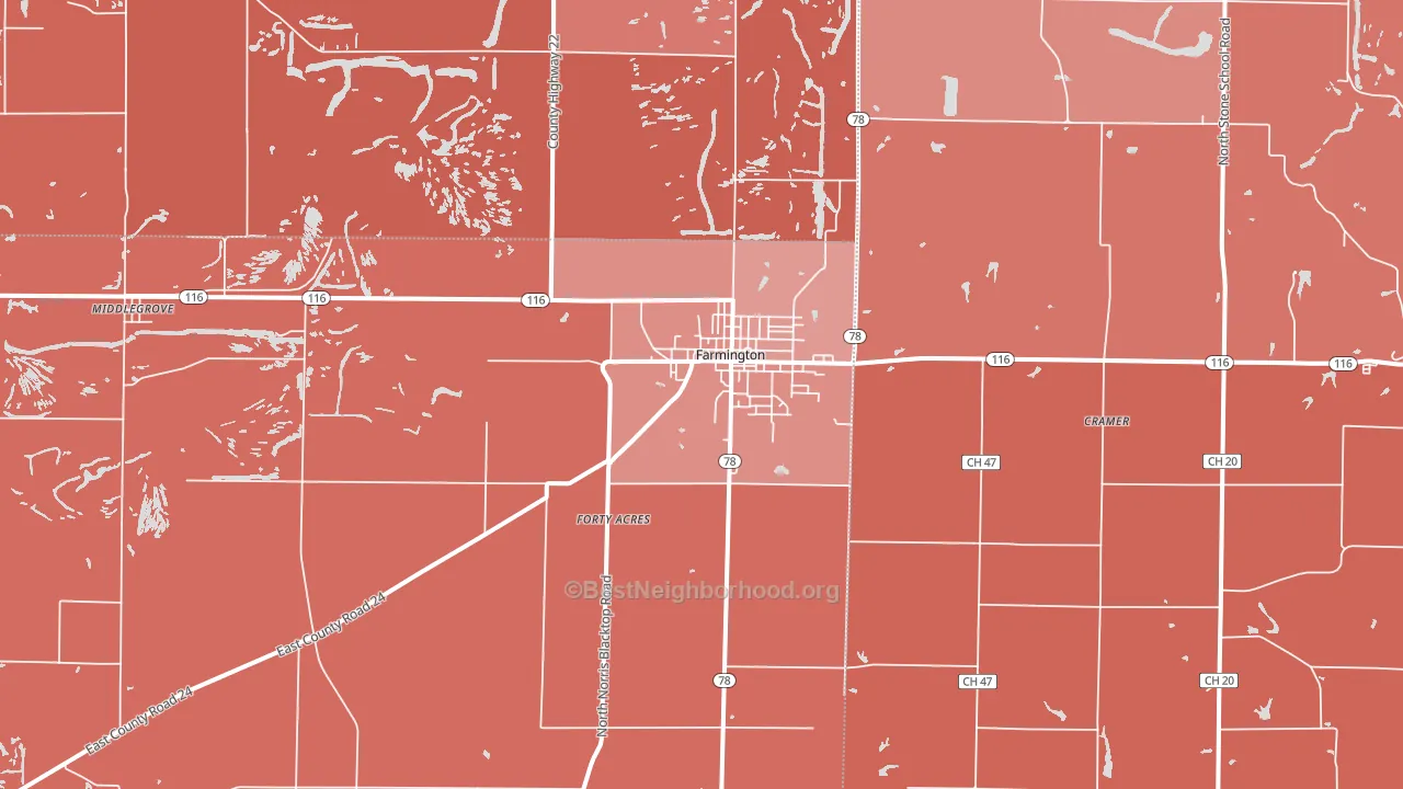 61531, IL block-group political-lean map