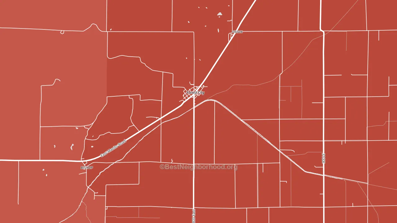61532, IL block-group political-lean map