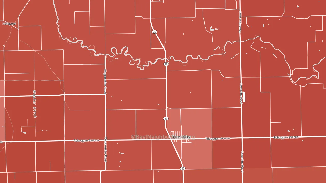 61534, IL block-group political-lean map