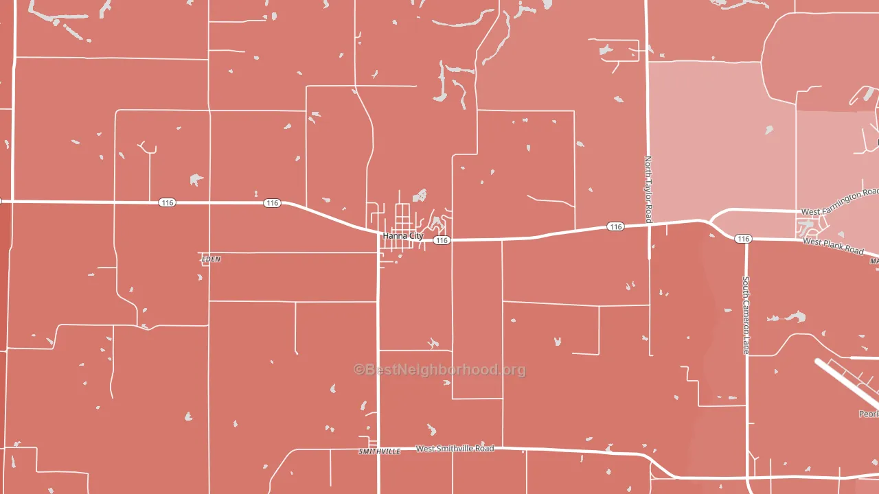 61536, IL block-group political-lean map