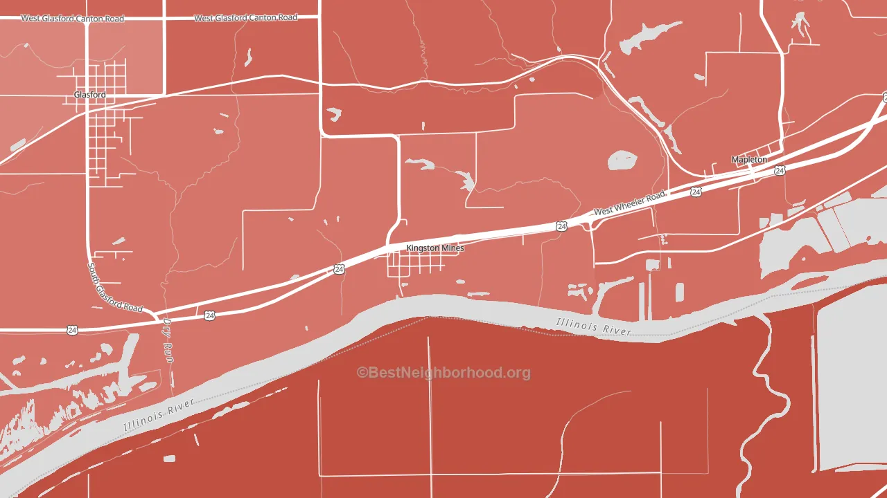 61539, IL block-group political-lean map