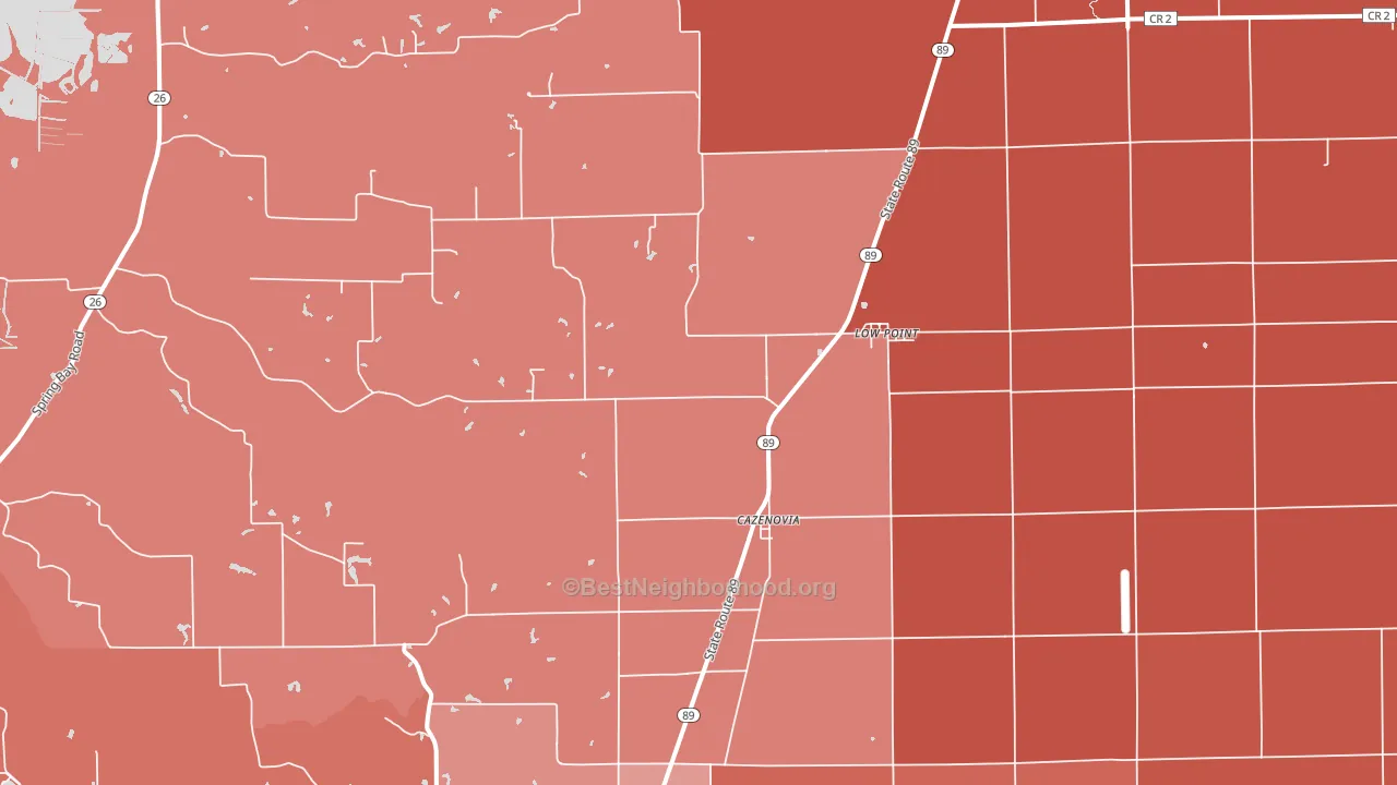 61545, IL block-group political-lean map