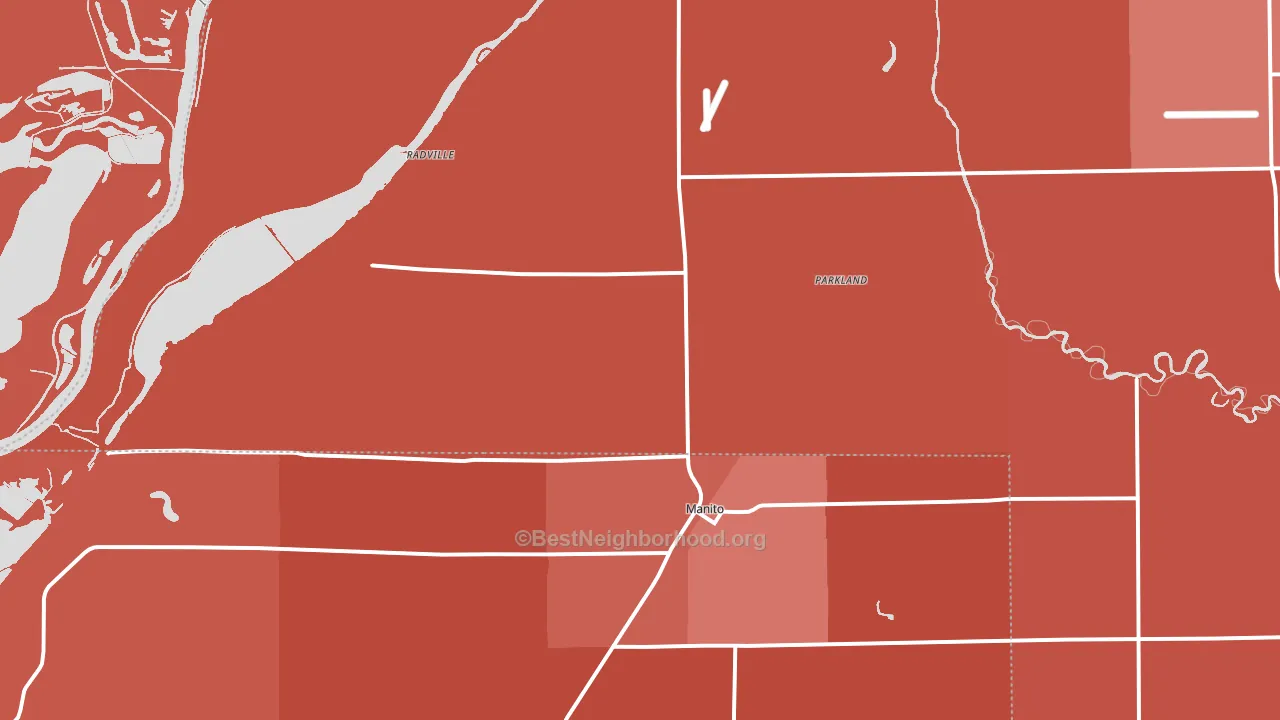 61546, IL block-group political-lean map