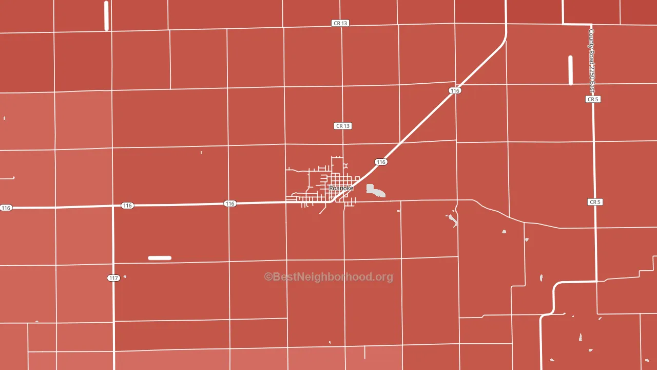 61561, IL block-group political-lean map