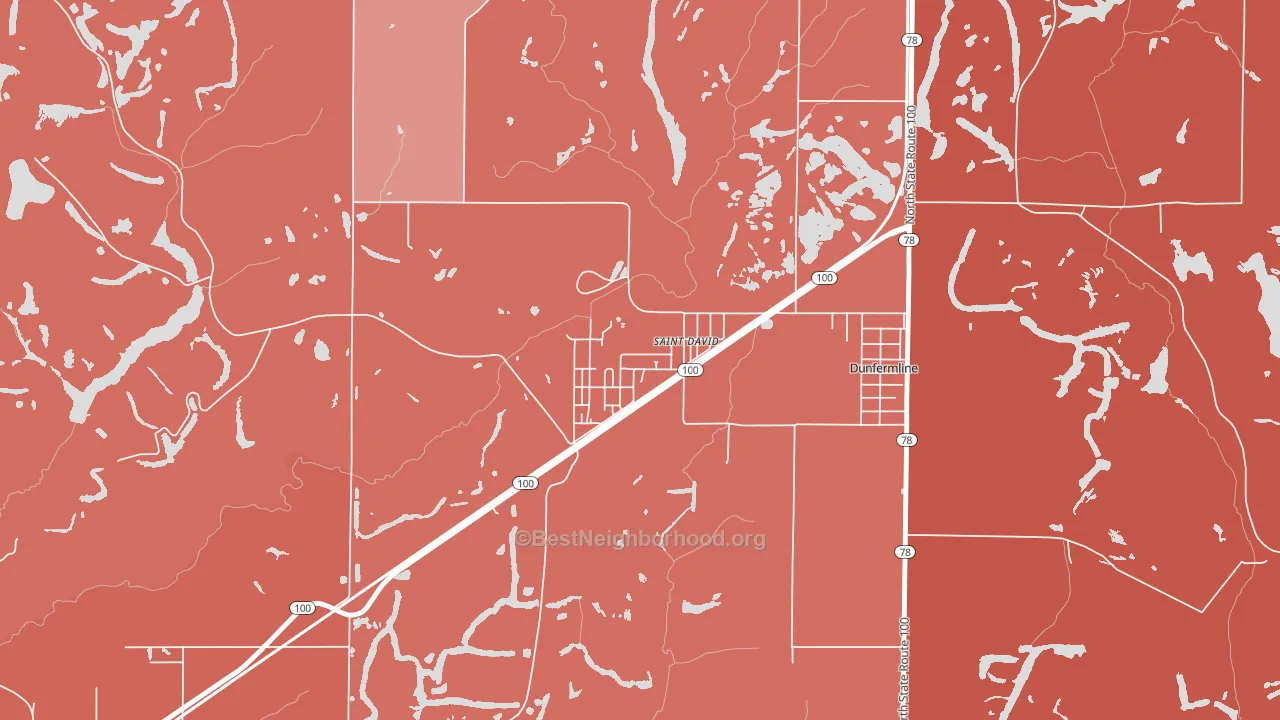 61563, IL block-group political-lean map
