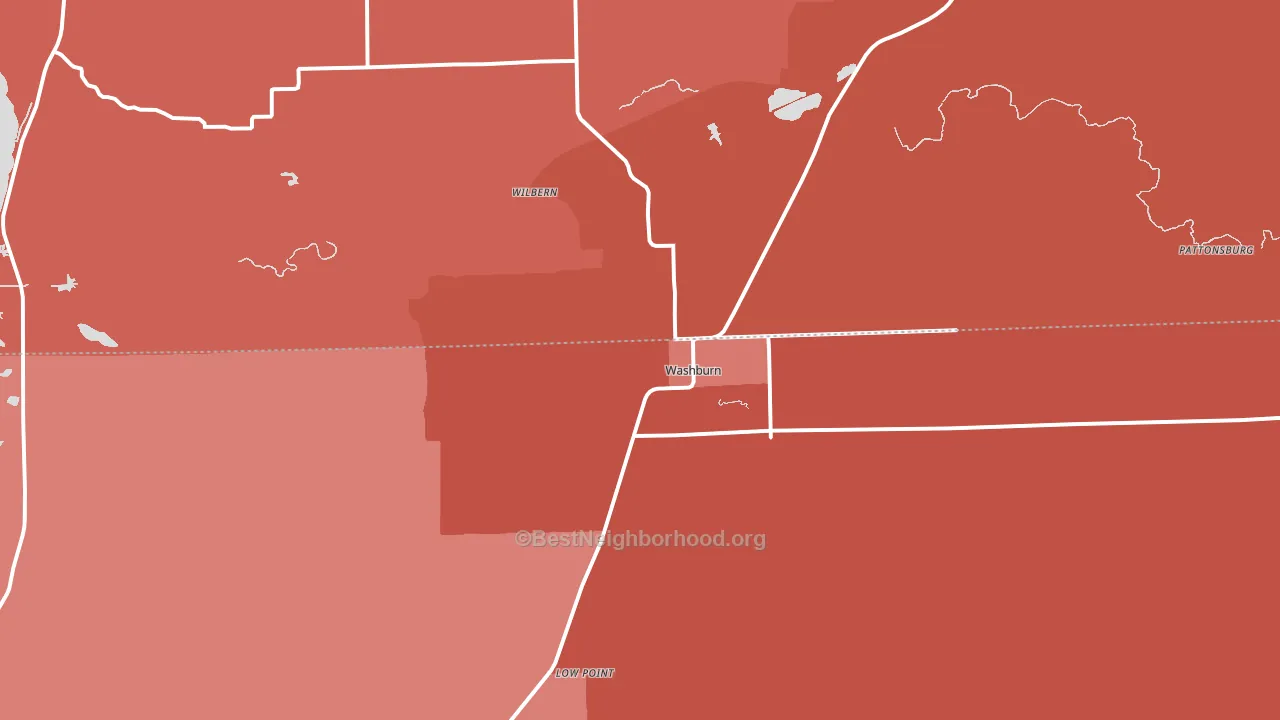 61570, IL block-group political-lean map