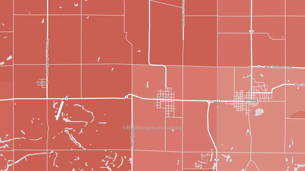 61572, IL block-group political-lean map
