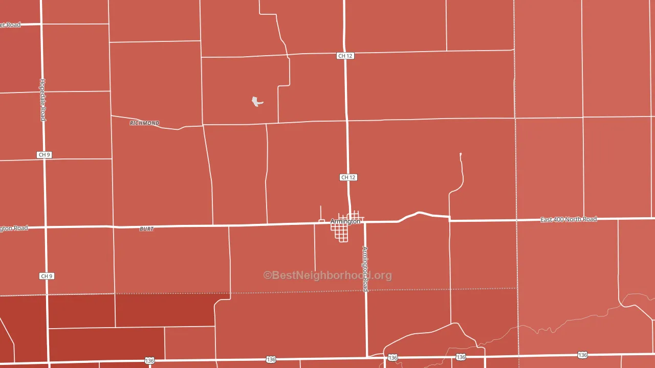 61721, IL block-group political-lean map