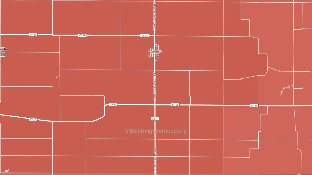 61722, IL block-group political-lean map